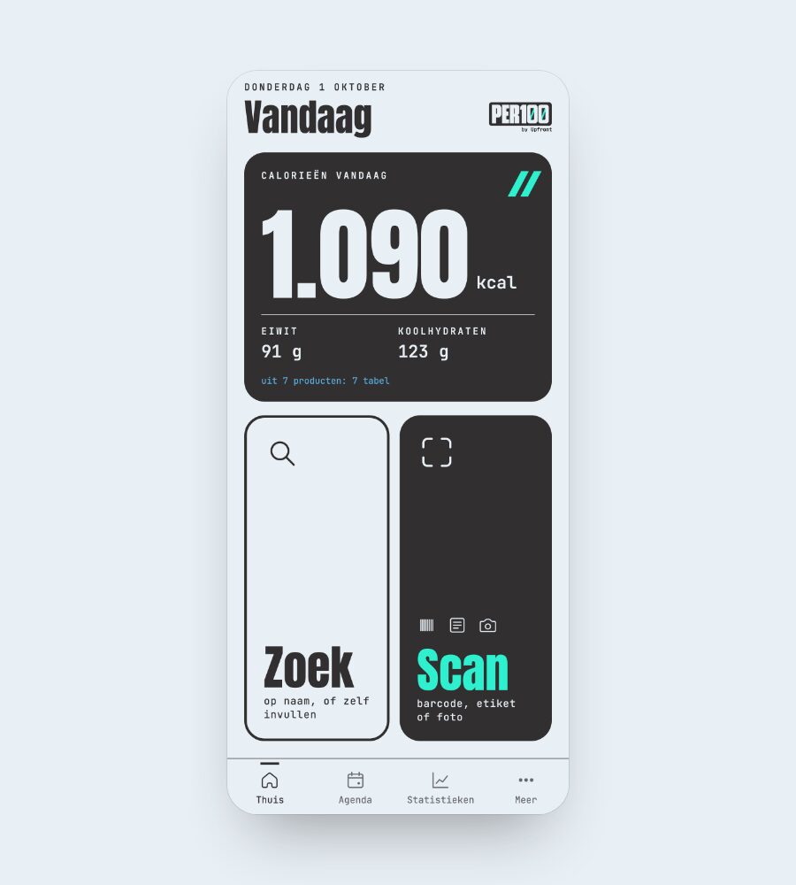 PER100 op de telefoon