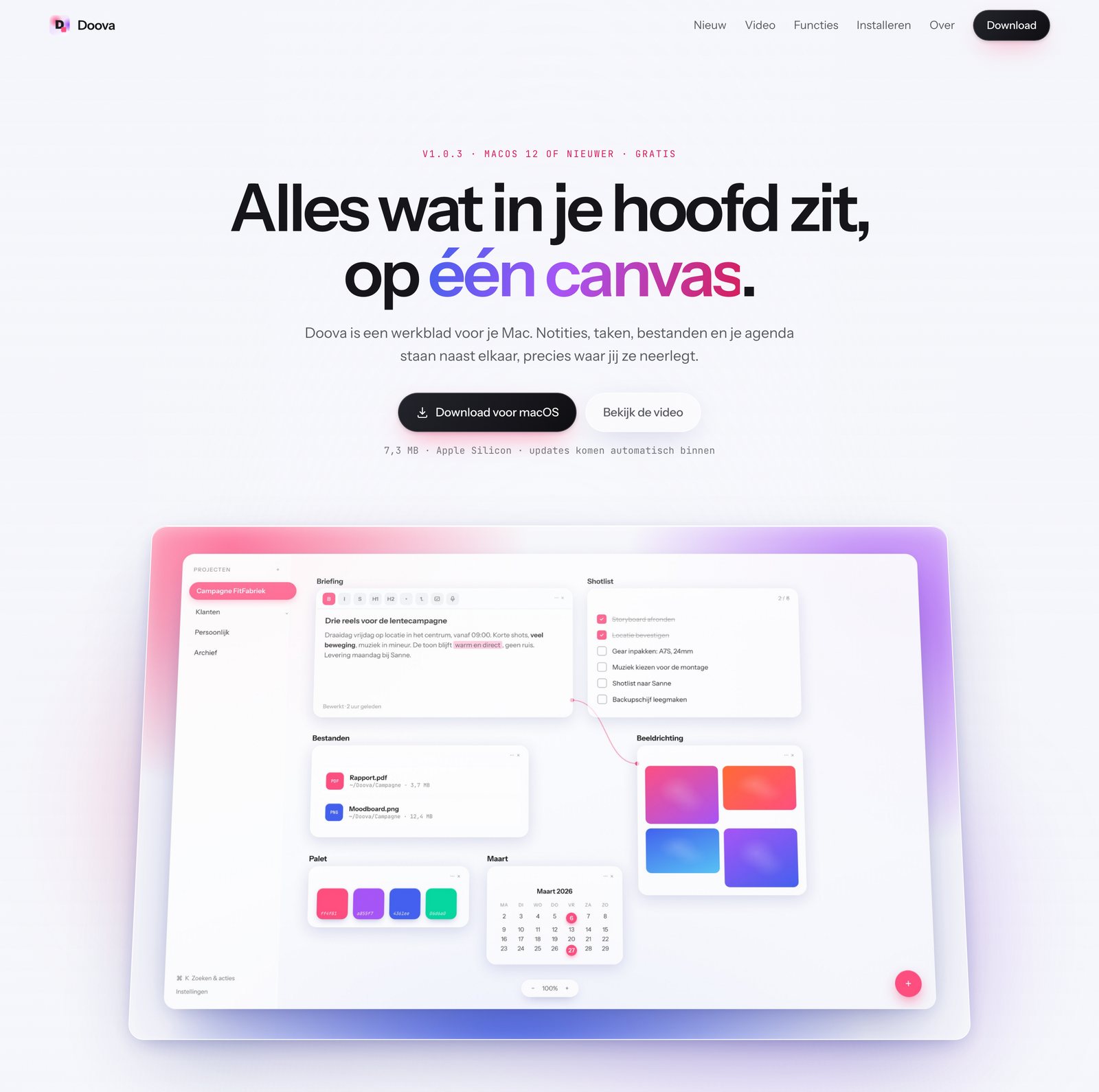 De site van Doova