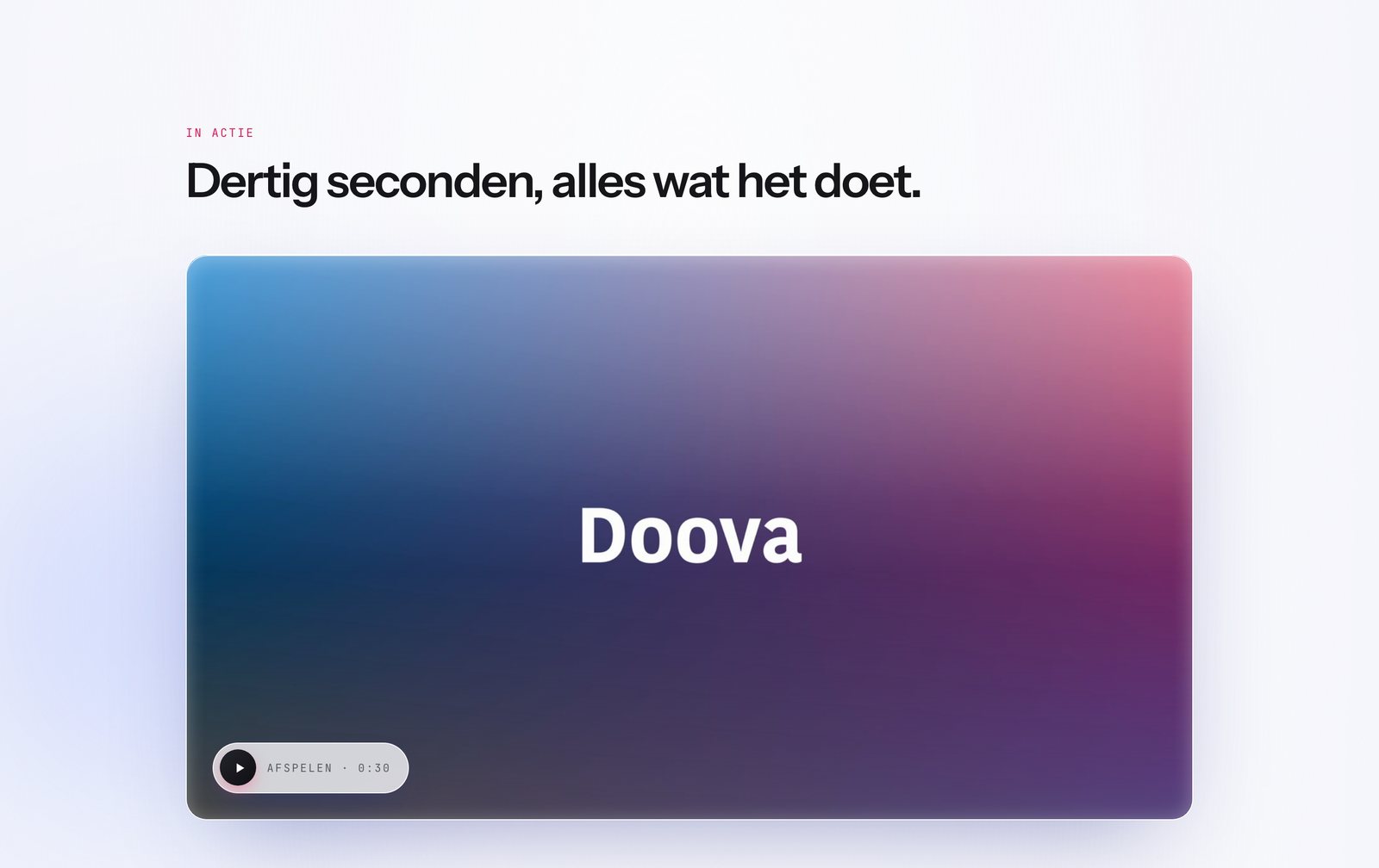Videosectie van doova.space