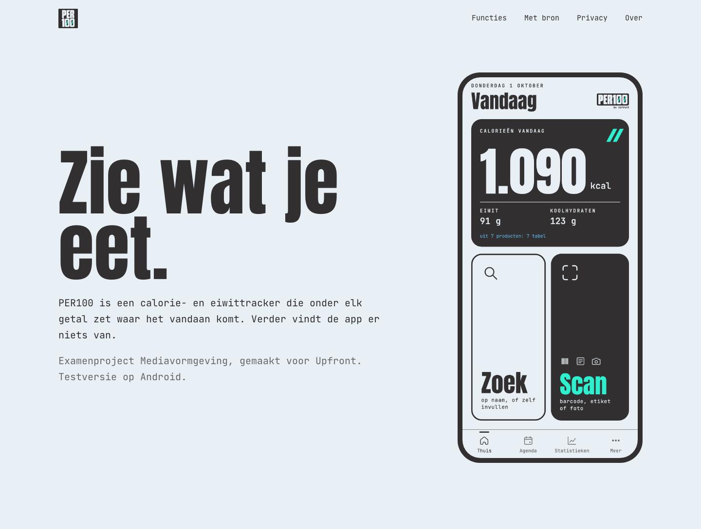 De hero van de PER100-site