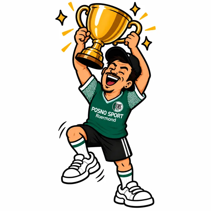 Mikey Remunj met de trofee