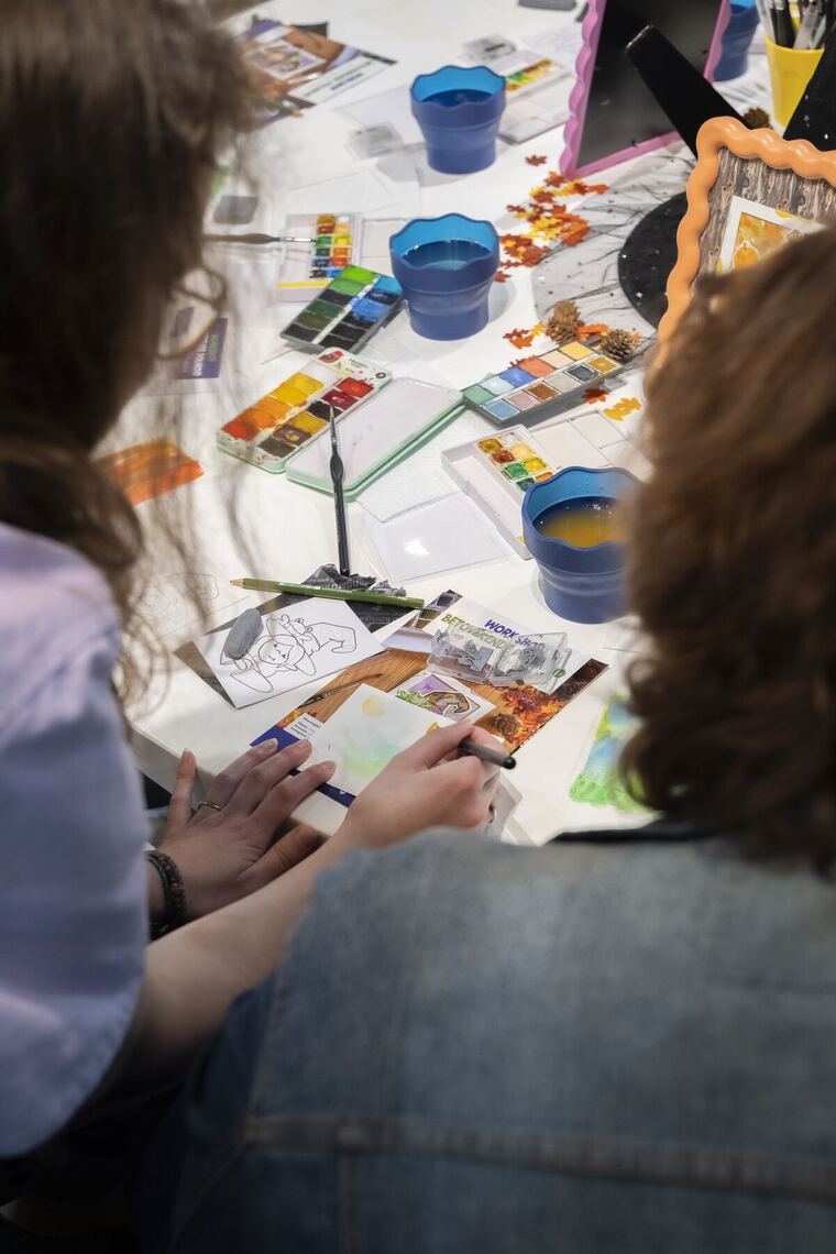Artum workshop op Creaweekend Hardenberg: eerste laag